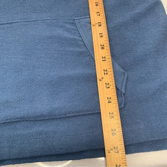 American Eagle Sweater Hood Men  Medium Blue Stripe 100% Cotton Casual Work - Picture 11 of 11